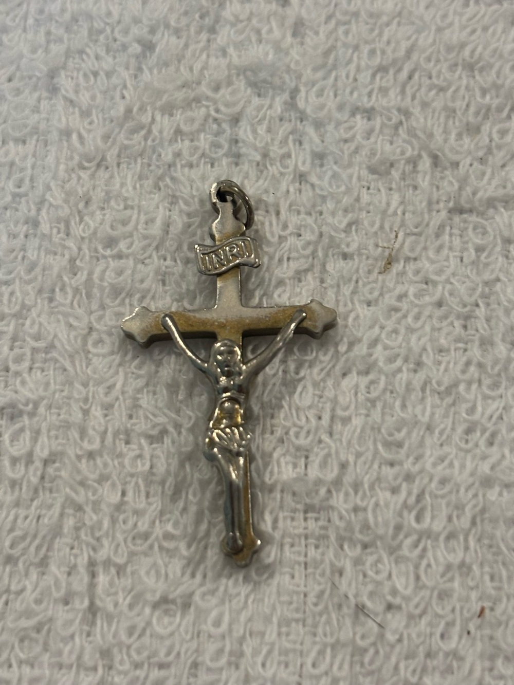Vintage Pendant Medal Crucifix Cross Christian